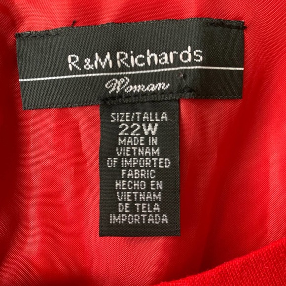 R&M Richards sleeveless midi dress linen blend fully lined back zip size 22W NWT - Picture 8 of 12